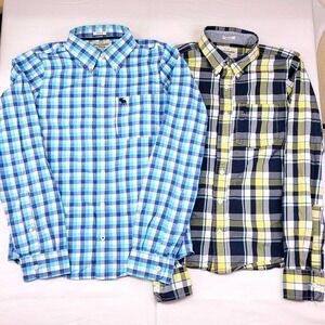 Abercrombie & Fitch Shirt Men's Medium Button Down Plaid Muscle Fit